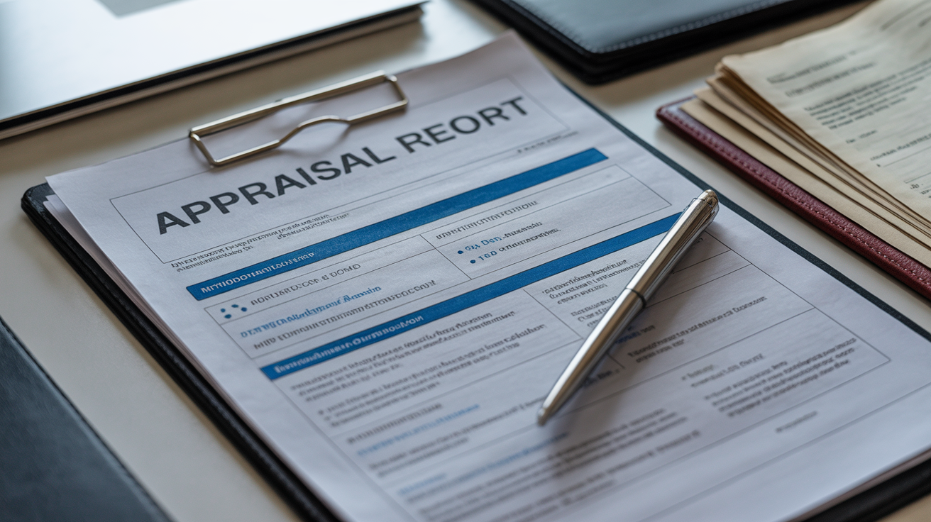 Appraisal report with highlighted sections for precision and detail.