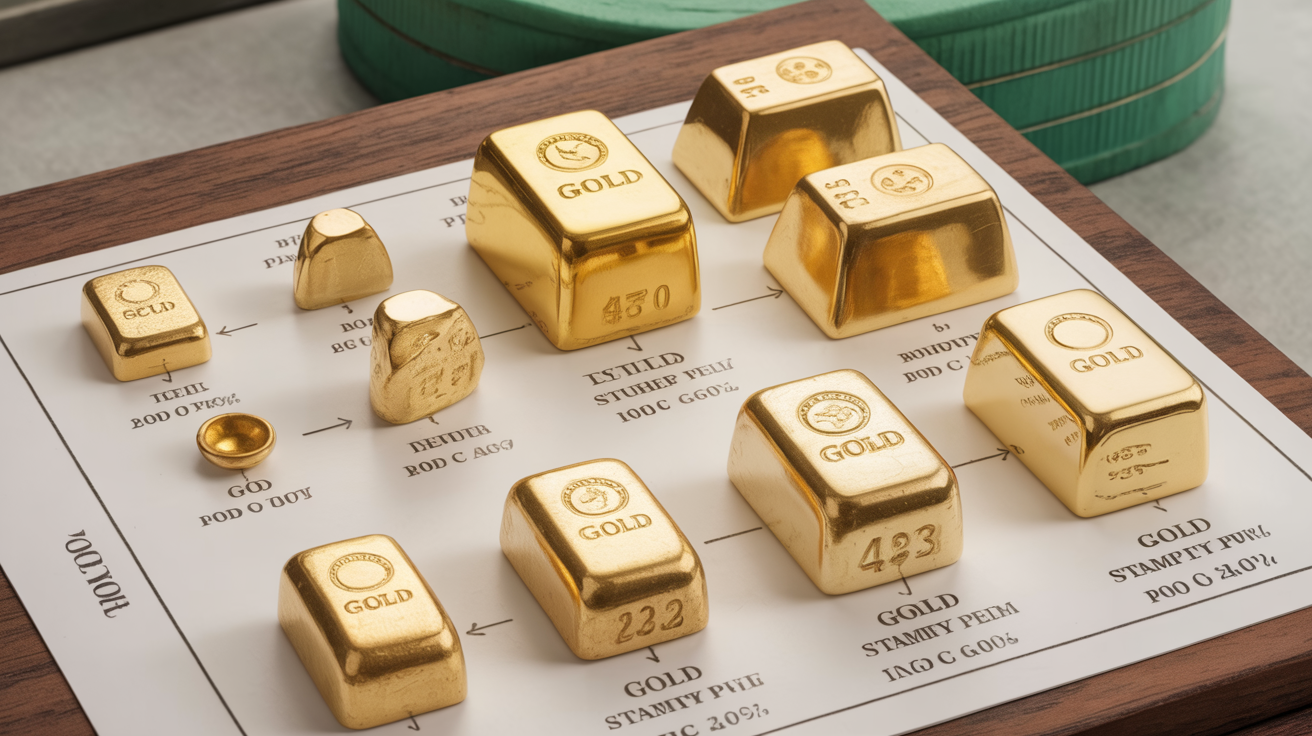 Diagram comparing imported gold purity with stamped values.