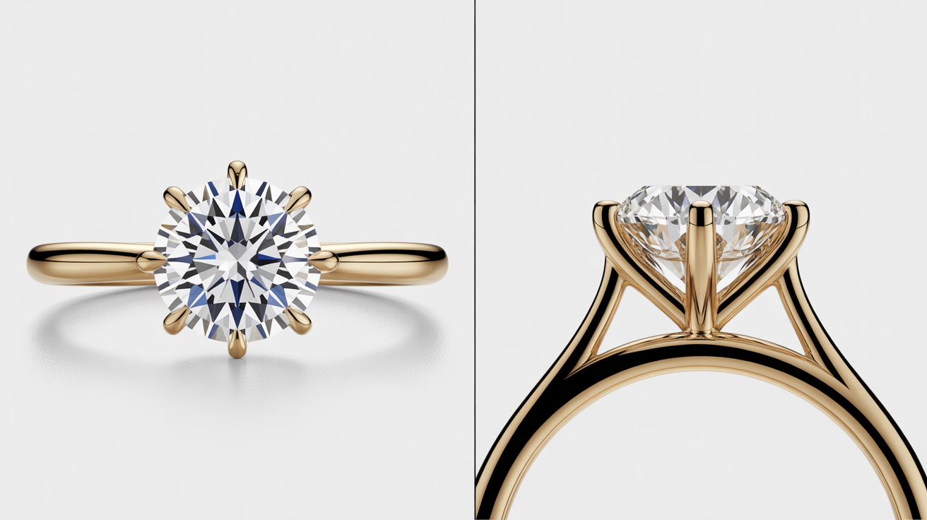 Comparison of selling an engagement ring whole vs. separated.